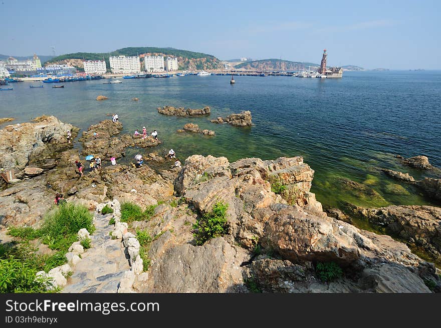 Landscape of sea beach