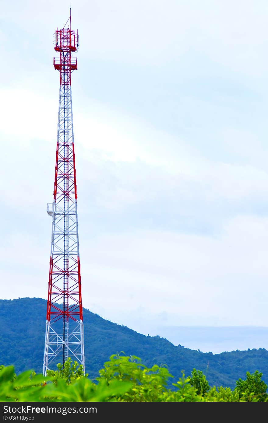 A communications tower for TV Radio and cell phone networks