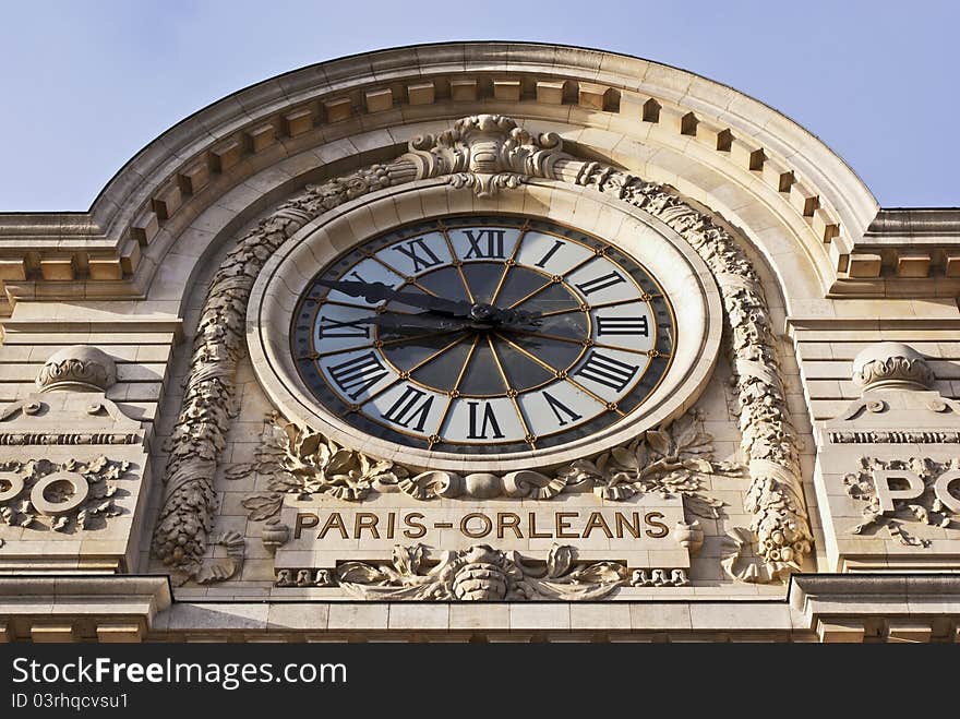 Clock on the Musée d'Orsay in Paris. Converted from RAW