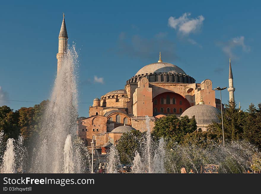 Hagia Sophia (from the Greek: Ἁγία Σοφία, Holy Wisdom; Latin: Sancta Sophia or Sancta Sapientia; Turkish: Ayasofya) is a former Orthodox patriarchal basilica, later a mosque, and now a museum in Istanbul, Turkey.