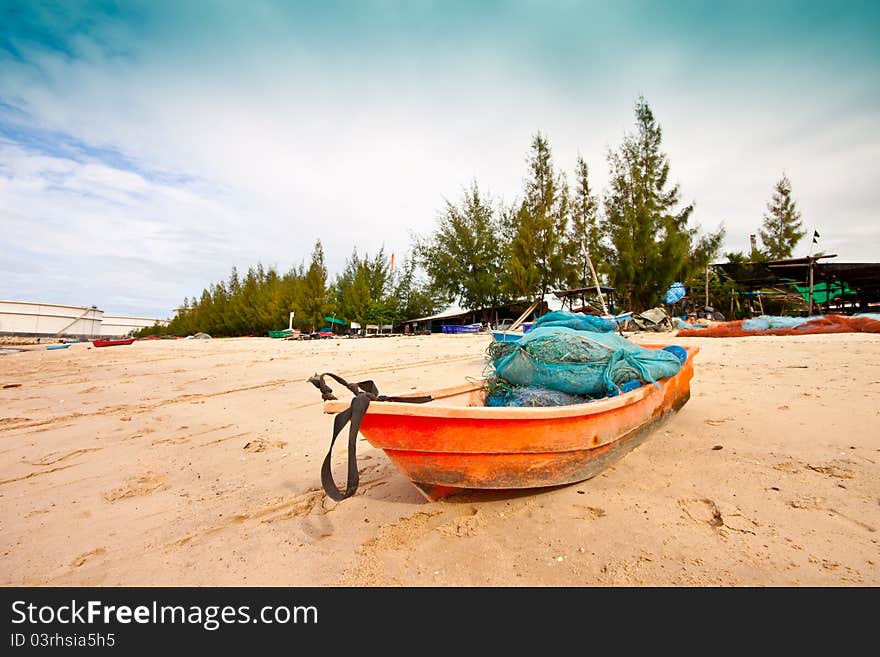 Orange Fishing Boat