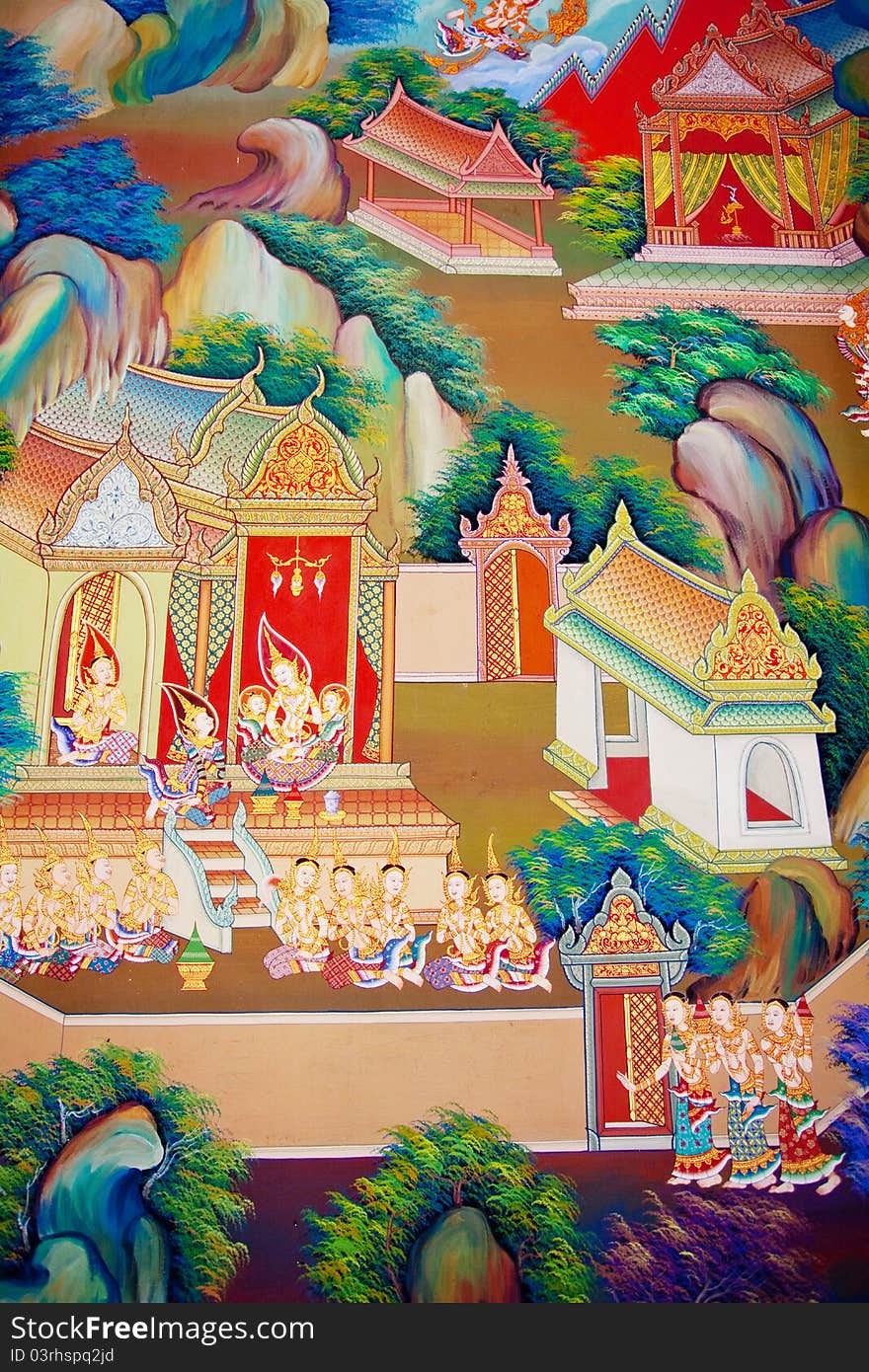 Traditional Thai Wall of Thailand