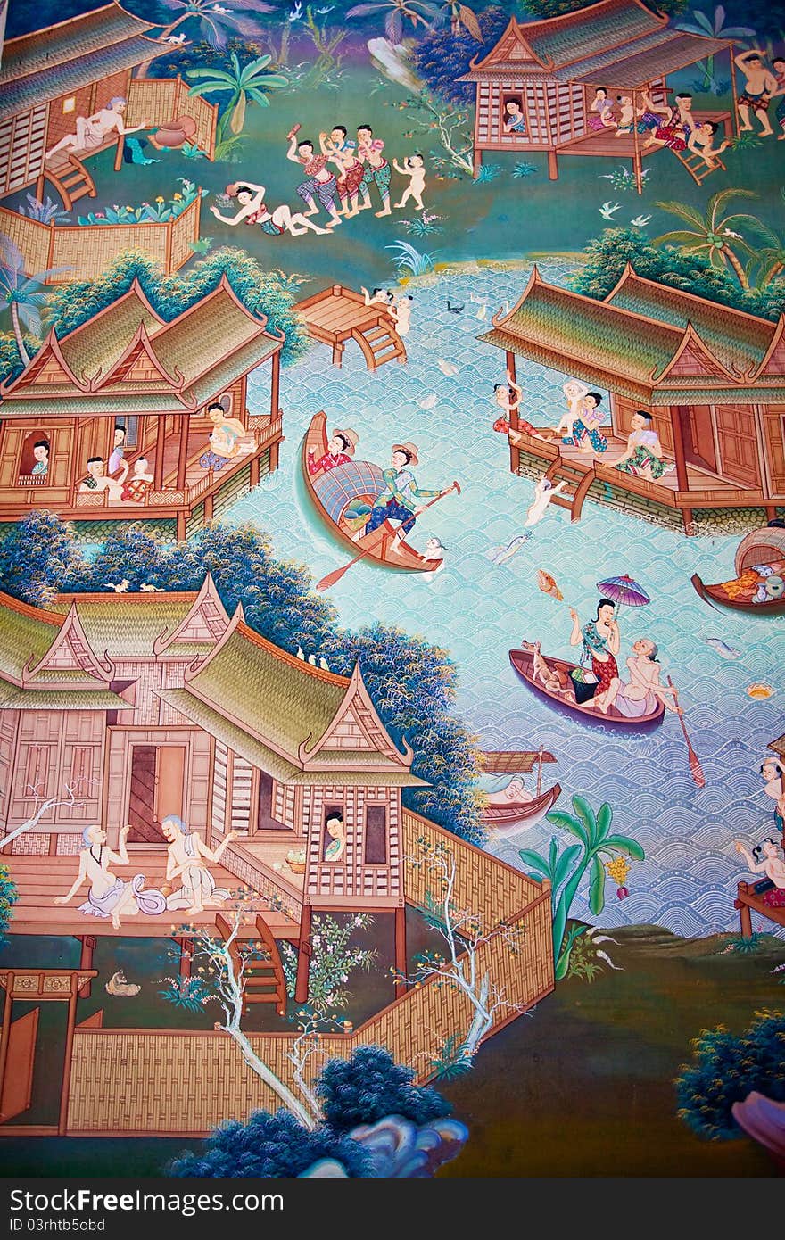 Traditional Thai Wall of Thailand