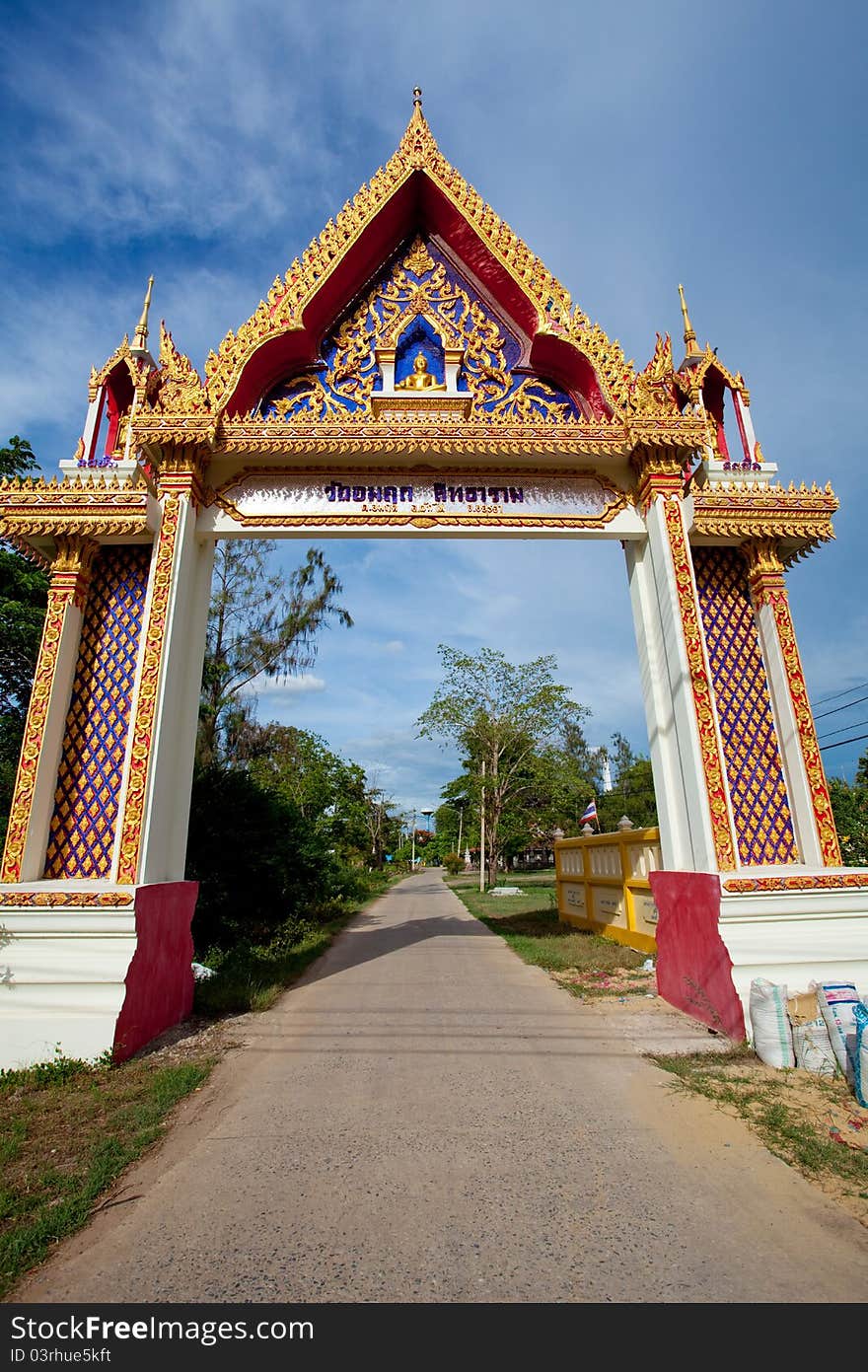 The temple portal in Thailand