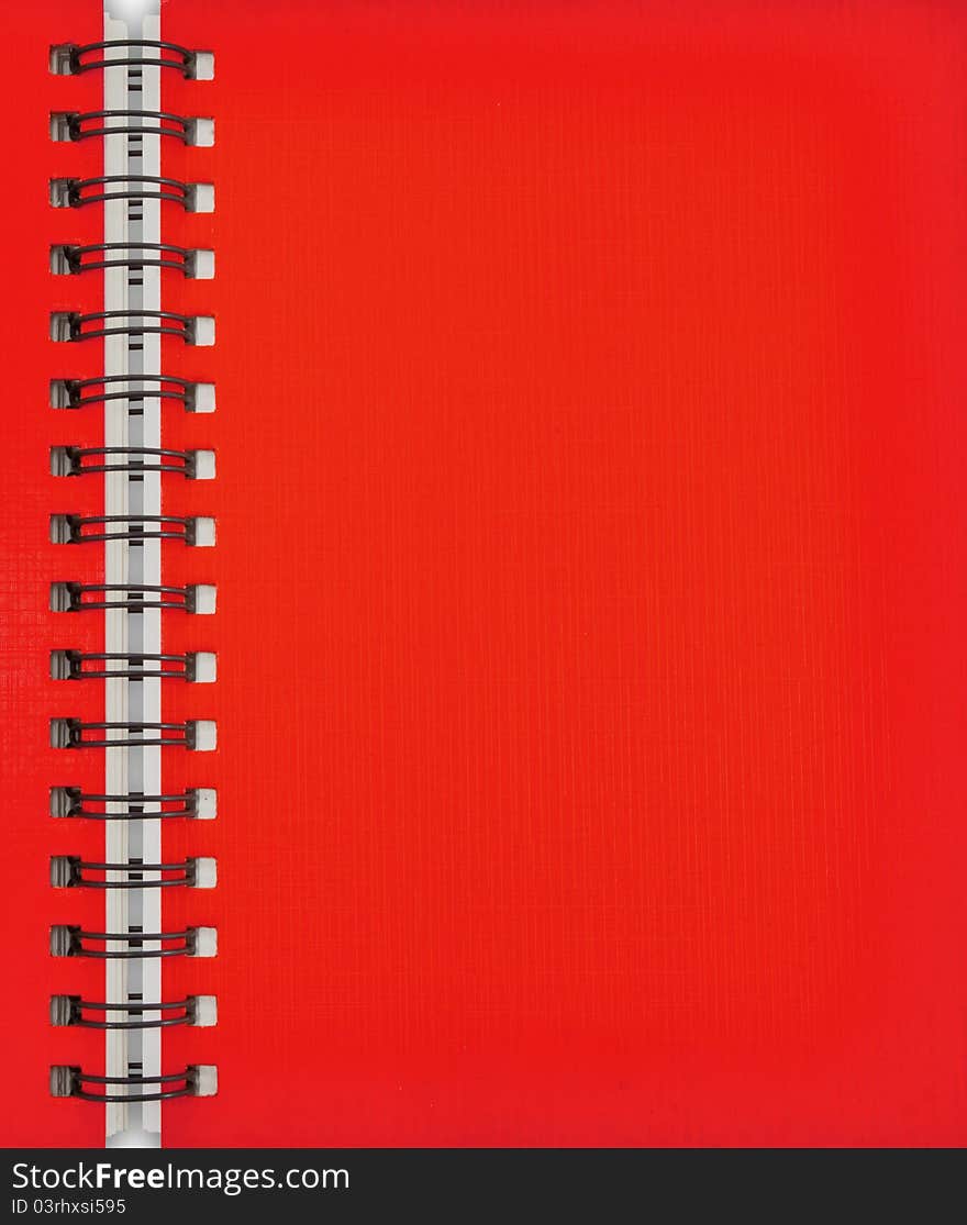 Red Blank Note Book as background. Red Blank Note Book as background