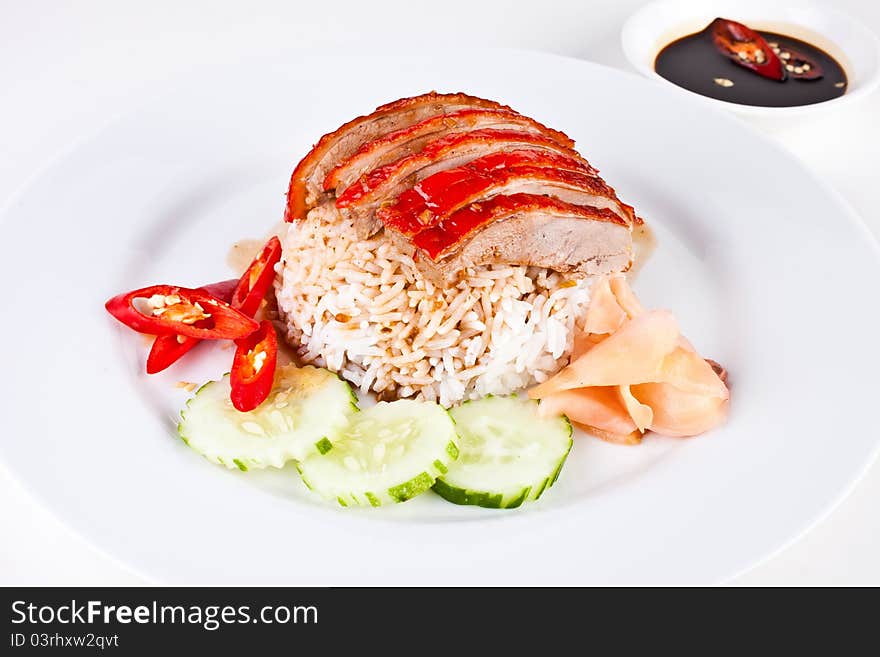 Roasted Duck with Rice