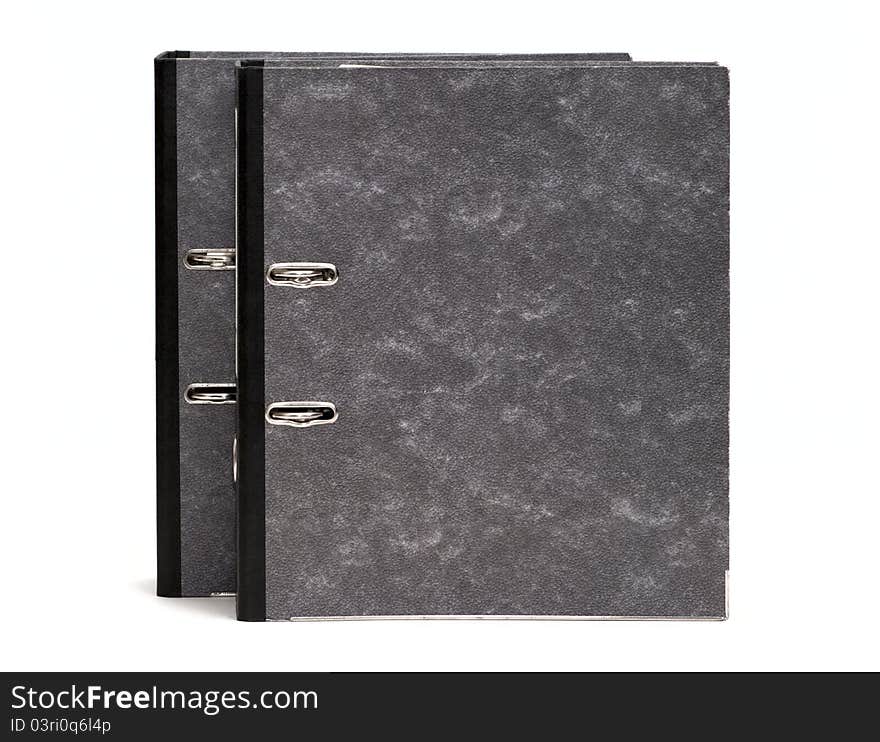 Office folders isolated on the white background