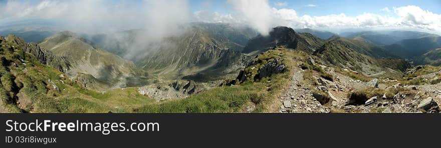 The carpathians panorama in Transylvania. The carpathians panorama in Transylvania