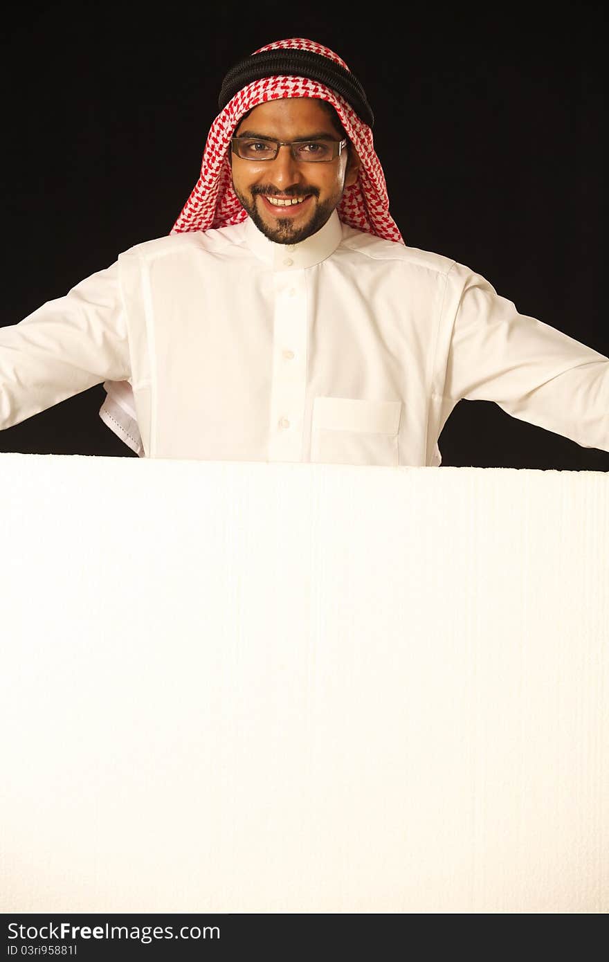 Very happy male arab