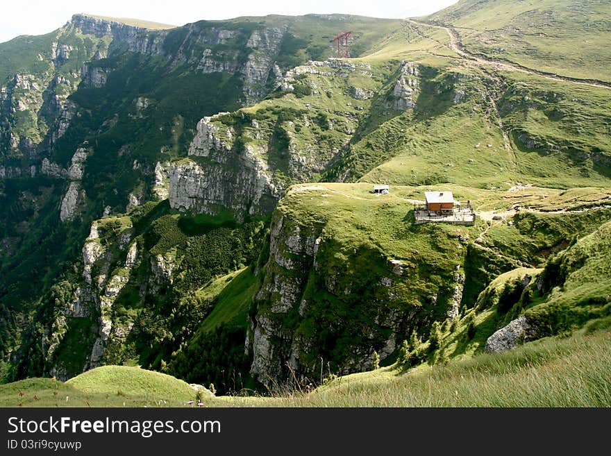 The Carpathians in Transylvania on a shiny day