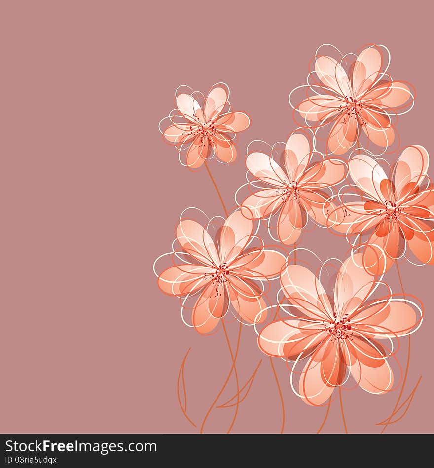 Soft pastel background with flowers.