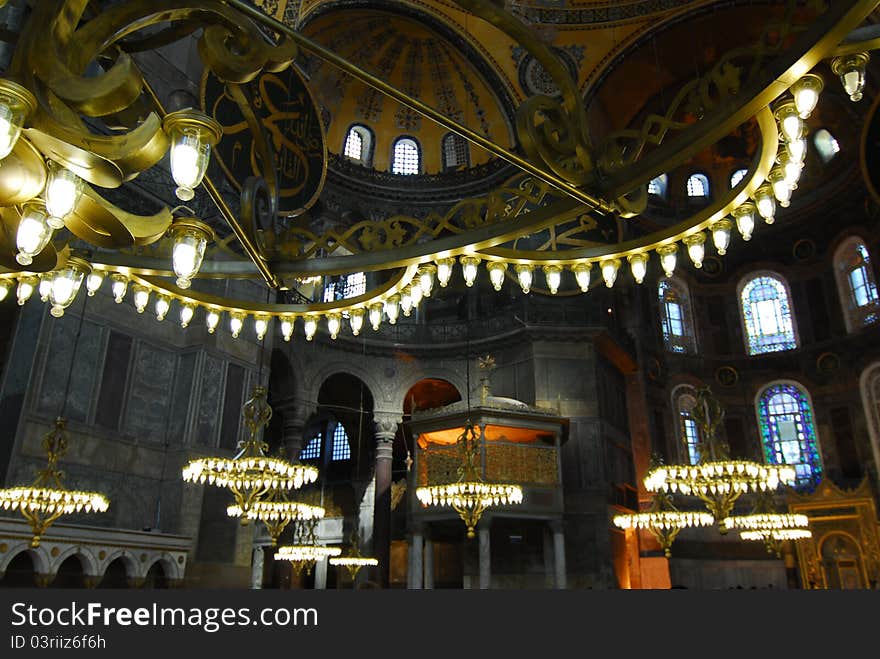 Details of Santa Sofia Mosque in Istanbul