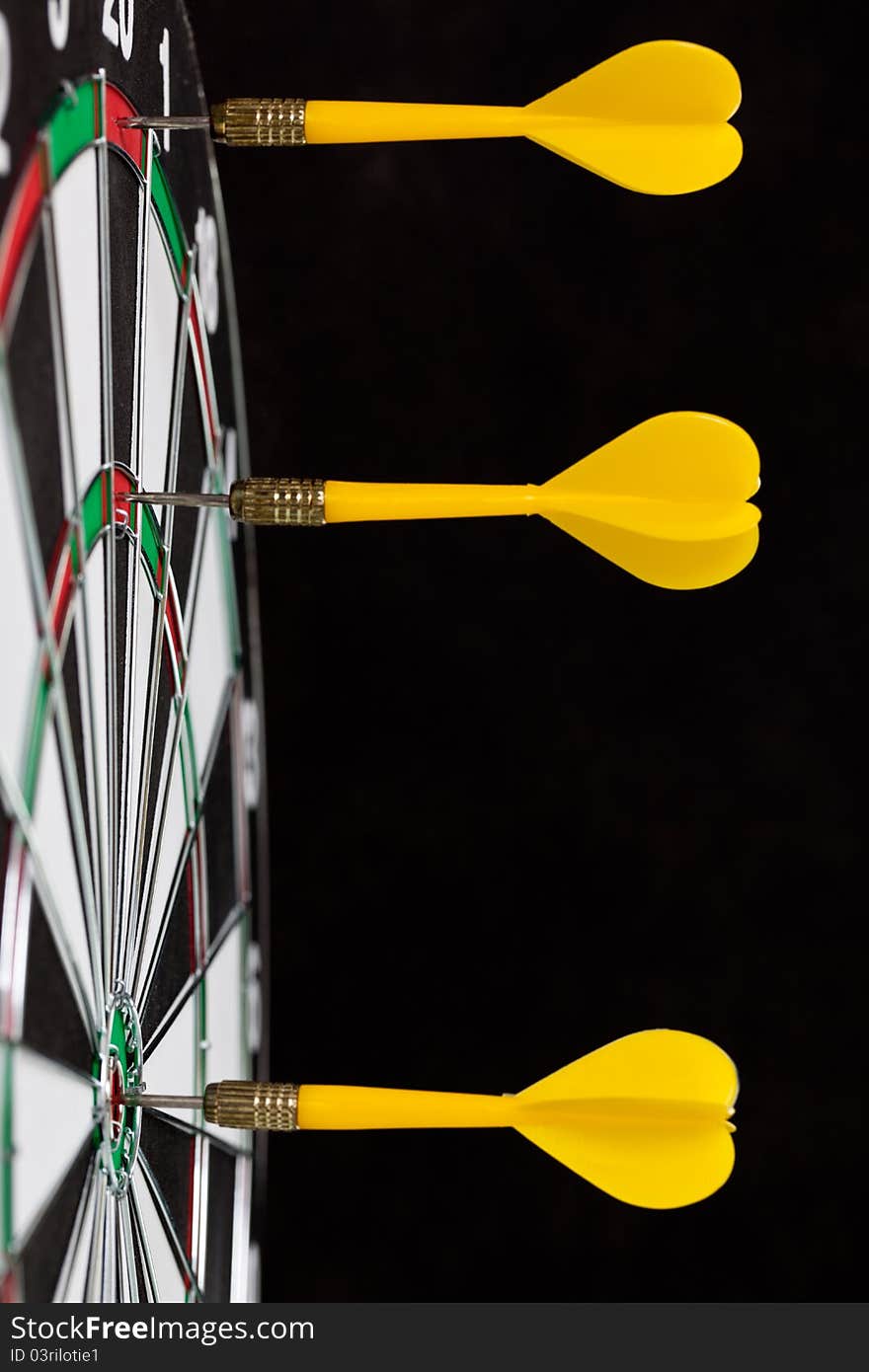 Red darts hitting the target for the shield. Red darts hitting the target for the shield.