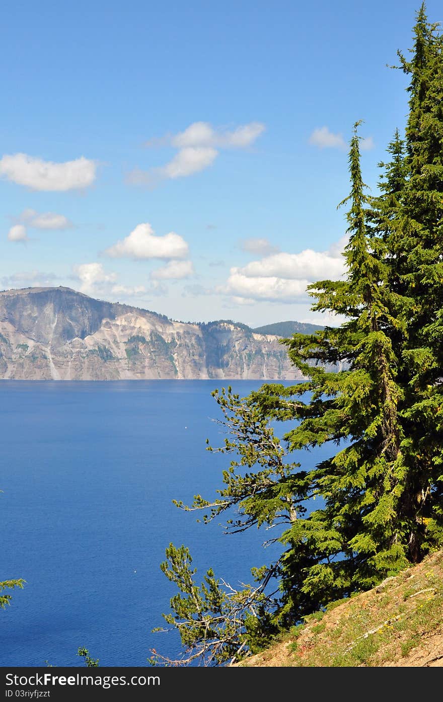 South Shore of Crater Lake looking North to Steel