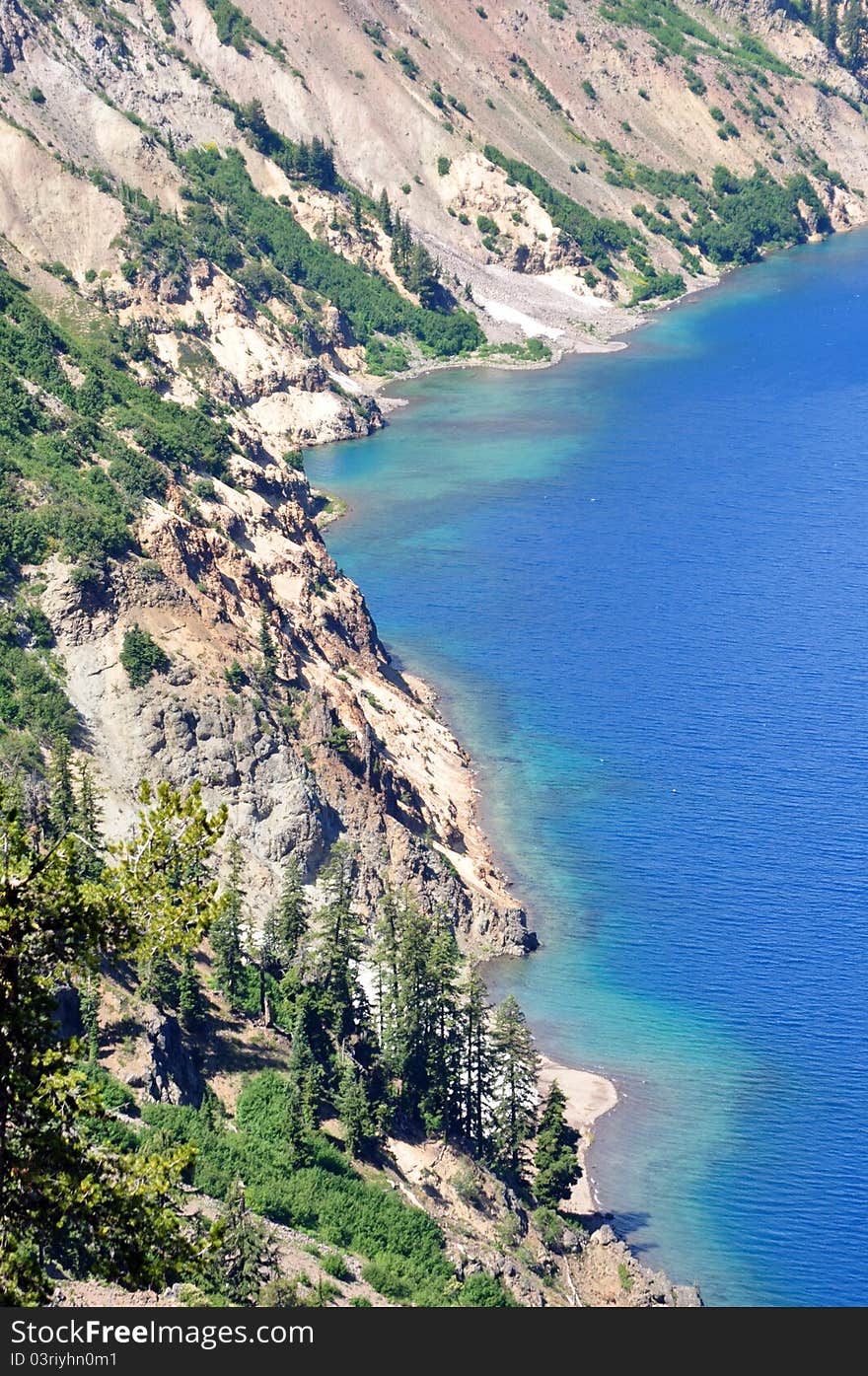 Western Shore of Chaski Bay, Crater Lake Oregon