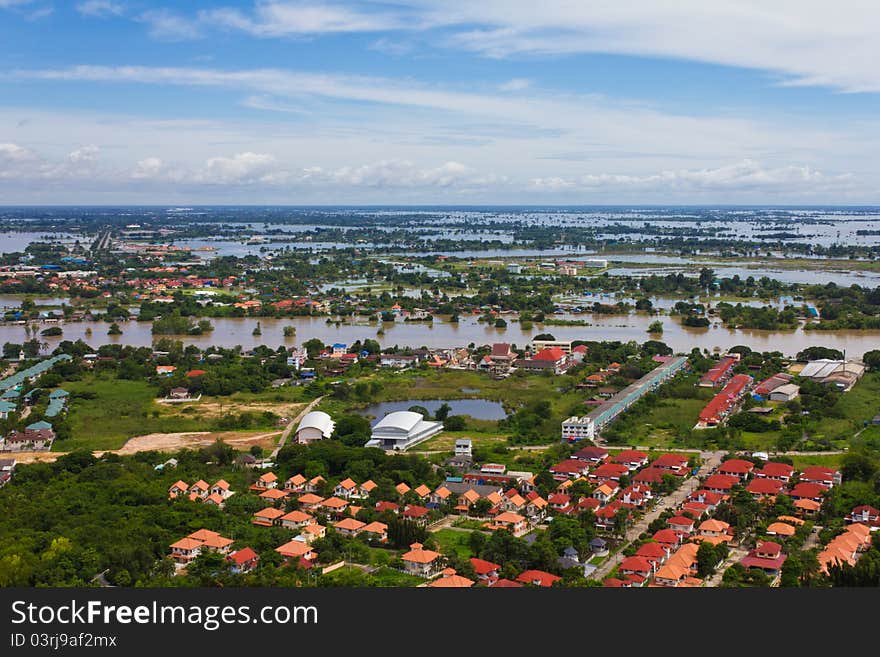 Scenic view from the hilltop temple Khiri Wong. In Nakhon Sawan, Thailand. Scenic view from the hilltop temple Khiri Wong. In Nakhon Sawan, Thailand.