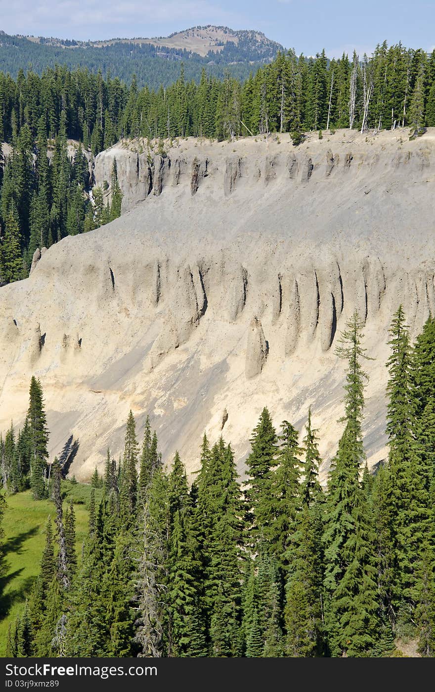 Fossil Fumaroles of Crater Lake National Park USA