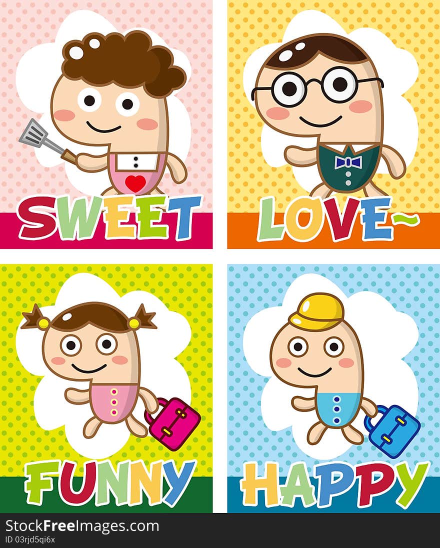 Cartoon Family Card