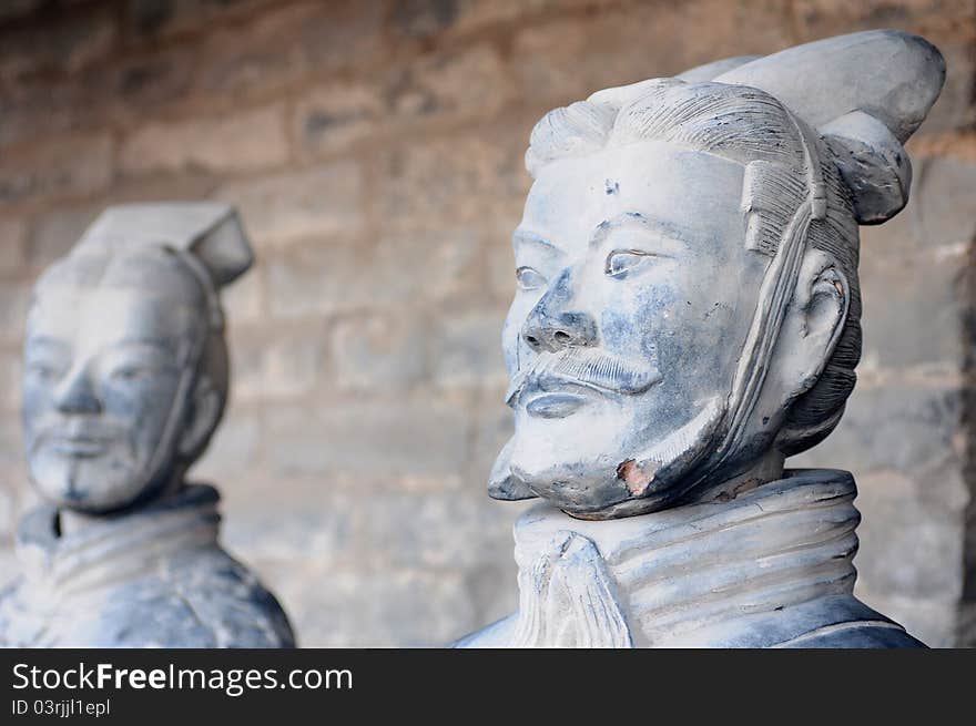 Famous ancient terracotta warriors in Xian, China