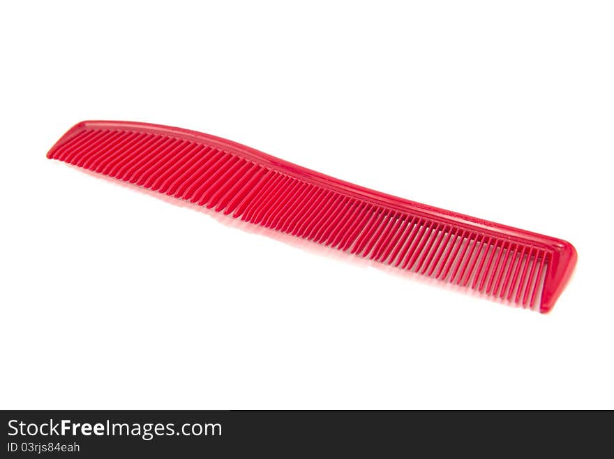 Red Hair Comb Isolated on White. Red Hair Comb Isolated on White