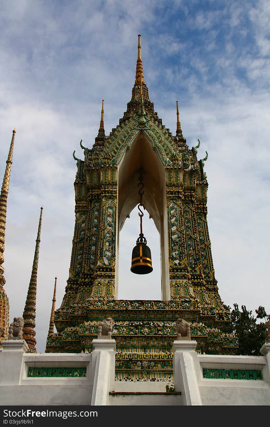 Belltower at Wat pho in Bangkok