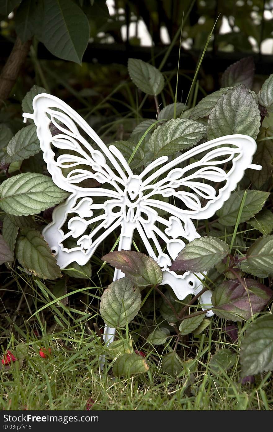 White butterfly for garden decorations