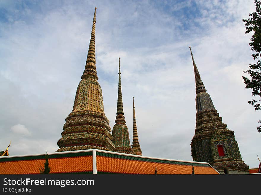 Towering Wat Pho At Bangkok