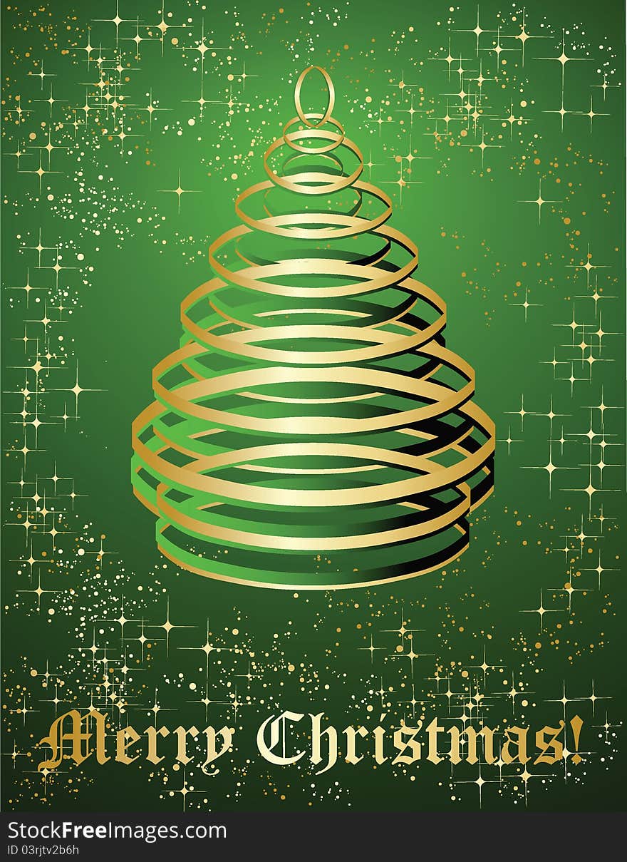 The vector illustration contains the image of Christmas background