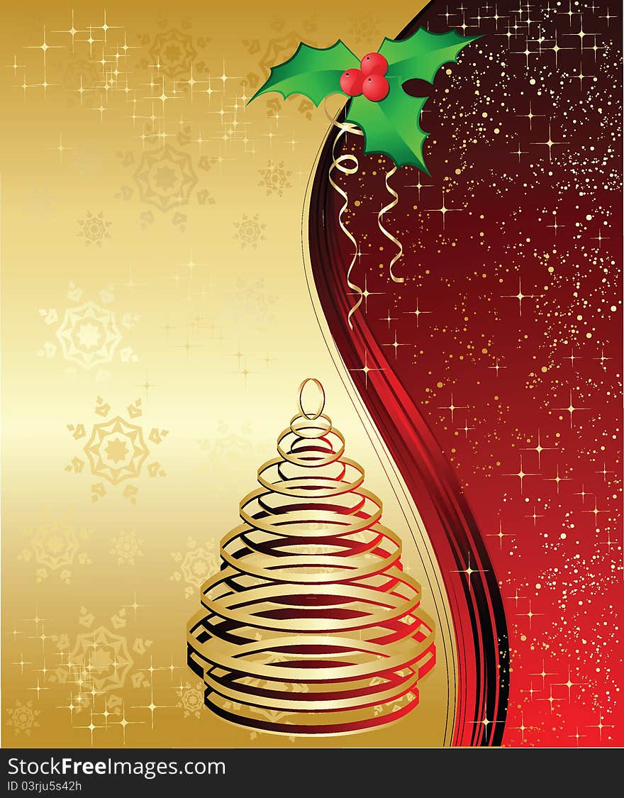 The vector illustration contains the image of Christmas background