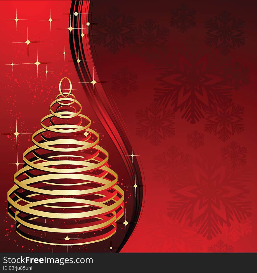 The vector illustration contains the image of Christmas background