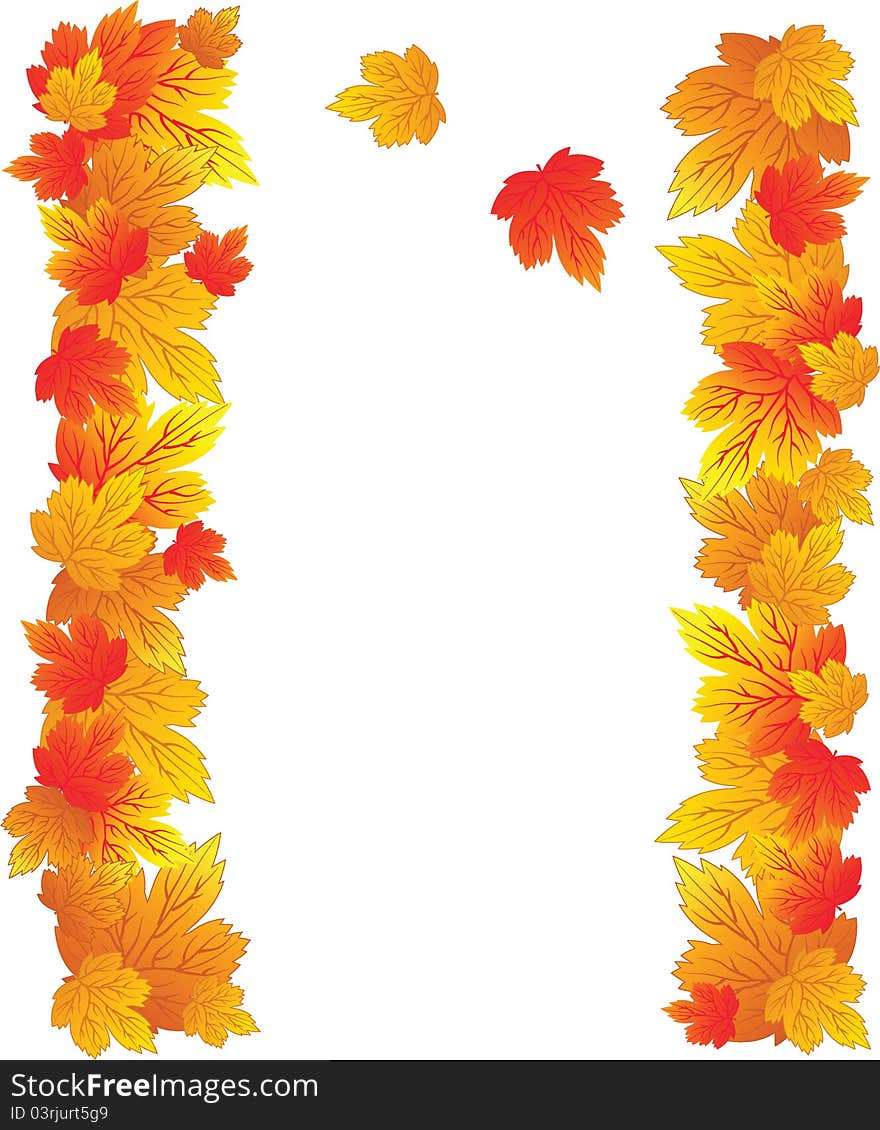 The vector illustration contains the image of autumn background