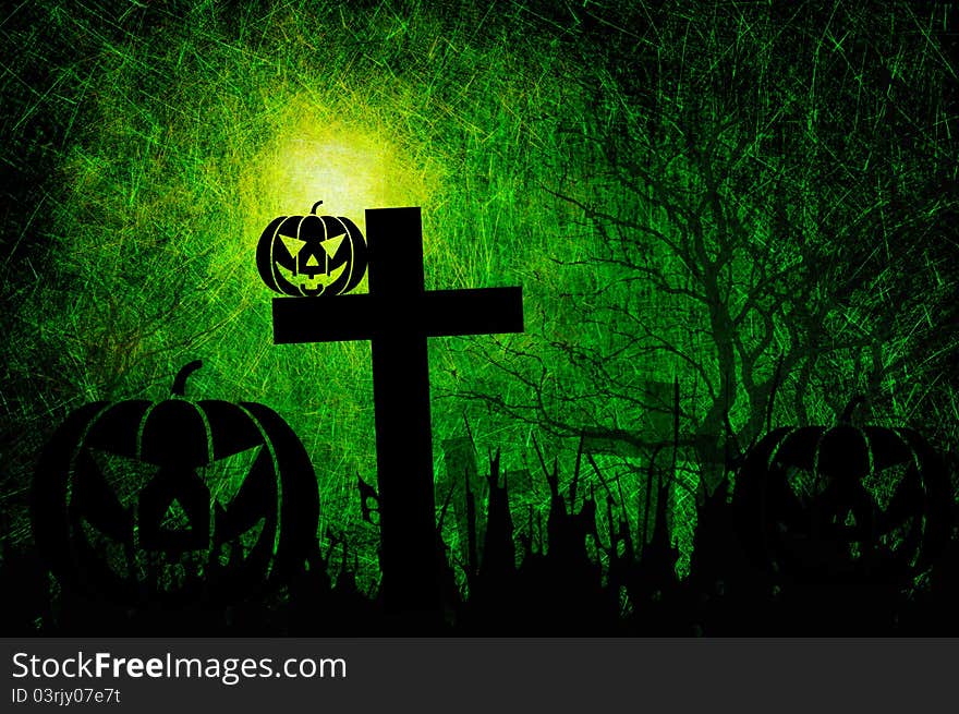 Grunge textured Halloween for background