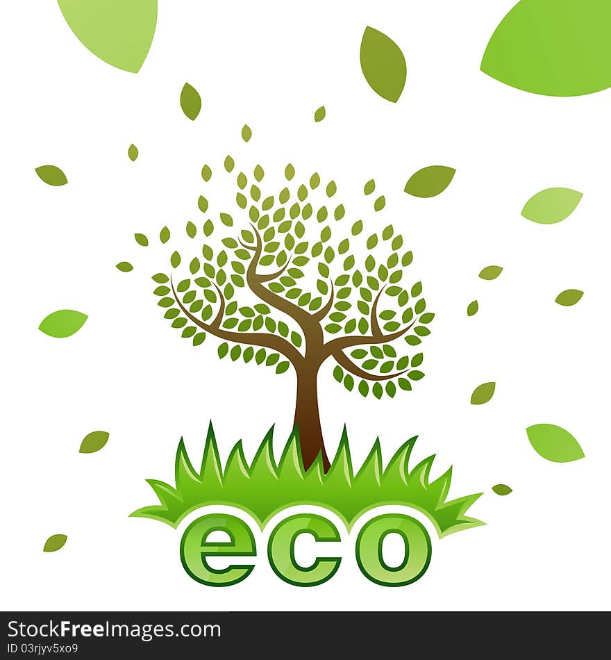 Vector illustration of eco design. Vector illustration of eco design