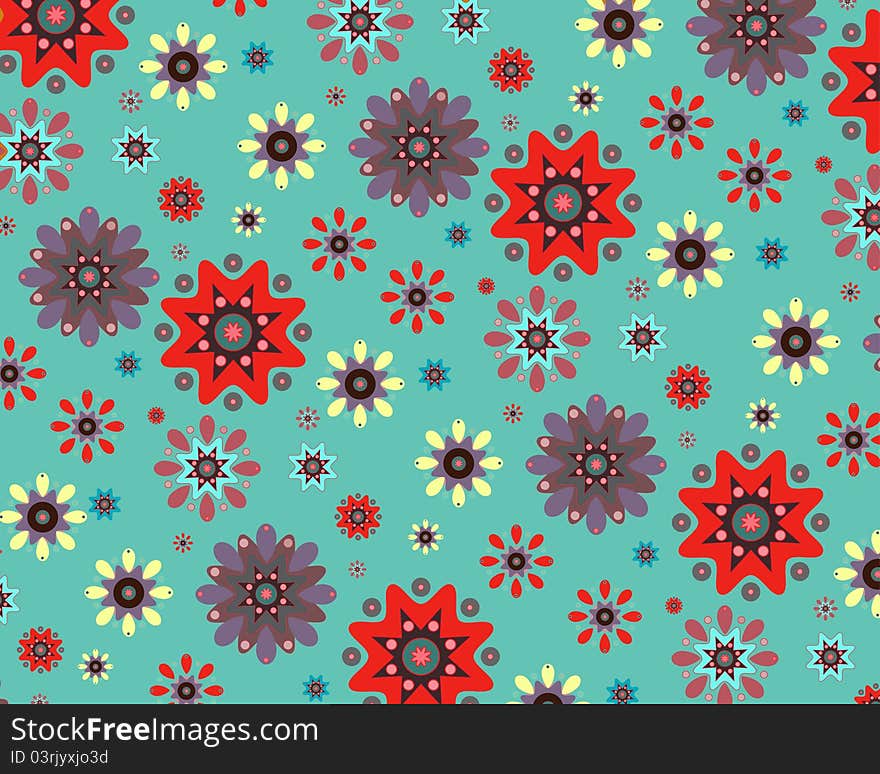 Vector illustration. background with decorative flowers. Vector illustration. background with decorative flowers