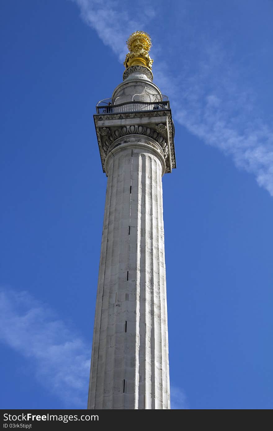 The Monument and blue sky