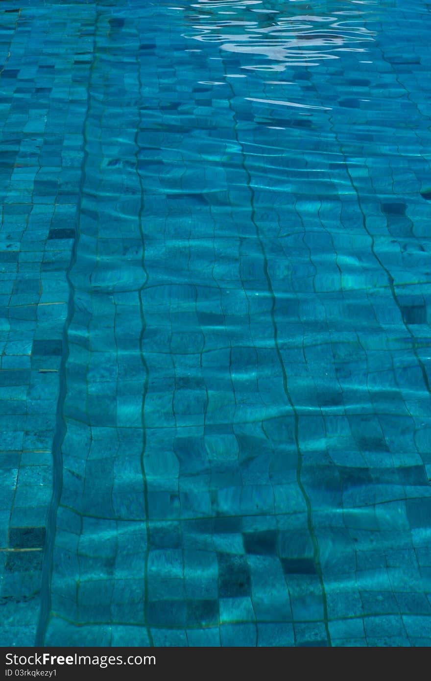 Pure blue water in pool. Pure blue water in pool