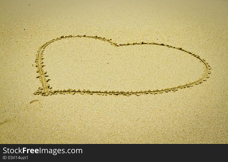 Heart Shape In The Sand