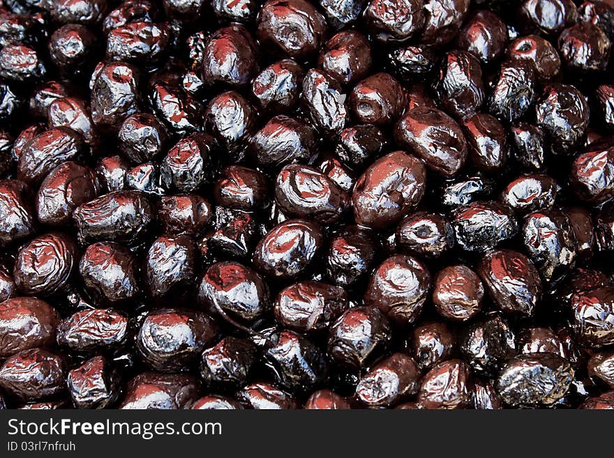 A ton of black olives