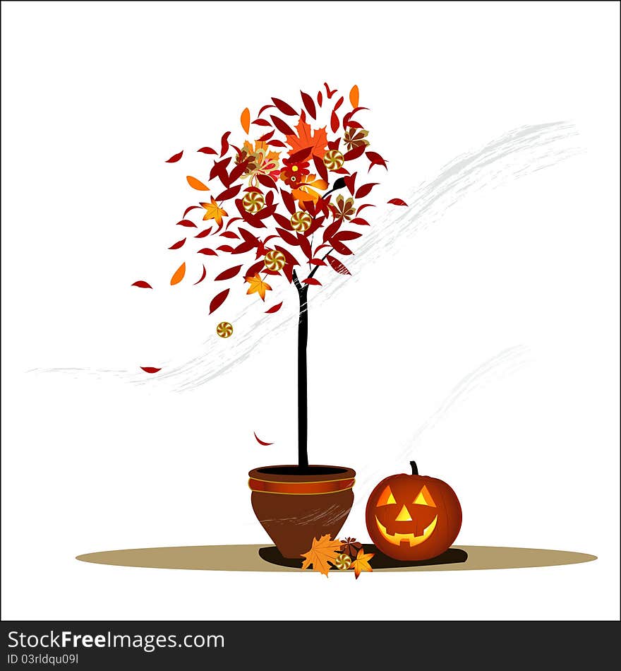 Halloween Decoration Vector Illustration