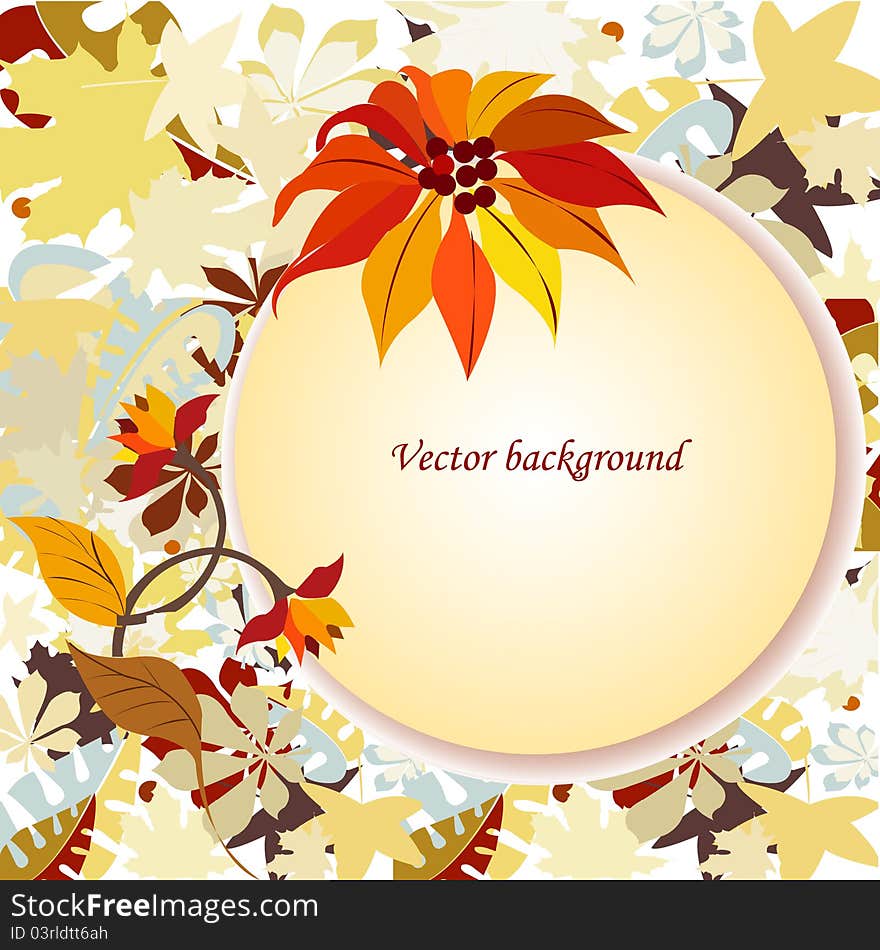 Decorative autumn background vector illustration