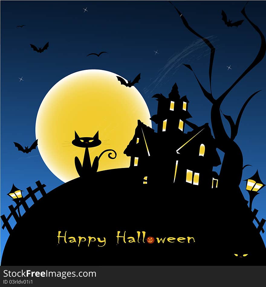 Happy halloween background illustration