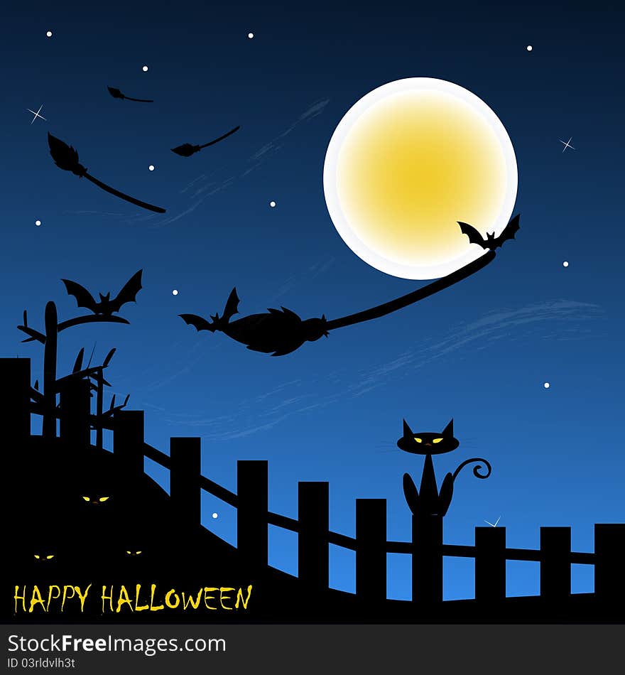 Happy halloween background illustration