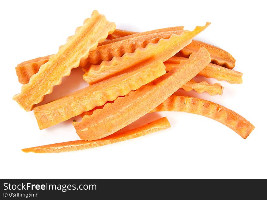 Portion of carrots, spiced carrot Long slices. Portion of carrots, spiced carrot Long slices