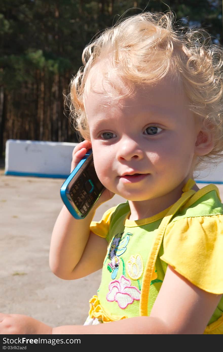 Child with phone