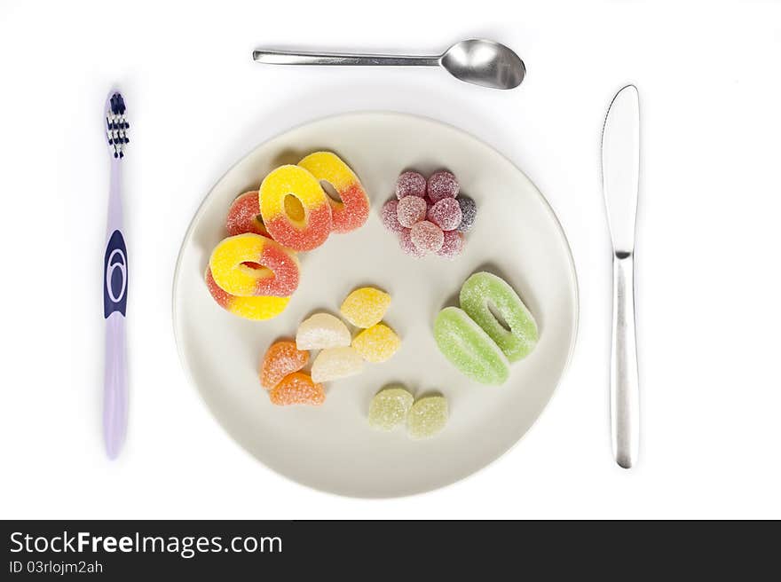 Toothbrush as cutlery