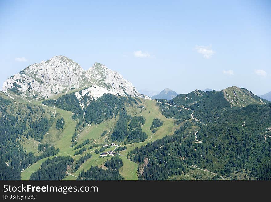 Hiking in summer, skiing in winter - landscape in Austria / Carinthia. Hiking in summer, skiing in winter - landscape in Austria / Carinthia