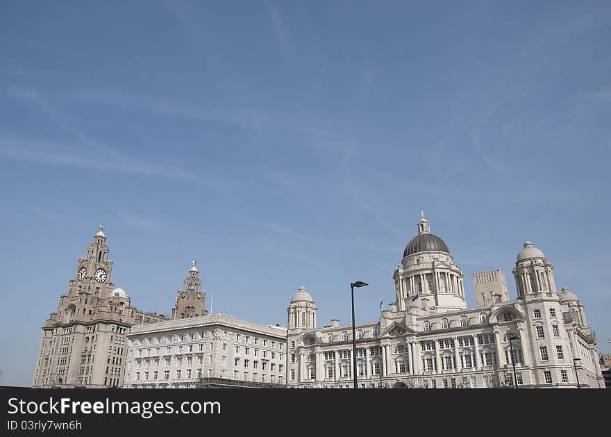 The Liver Building Canada House and The Port of Liverpool Building known as the Three Graces