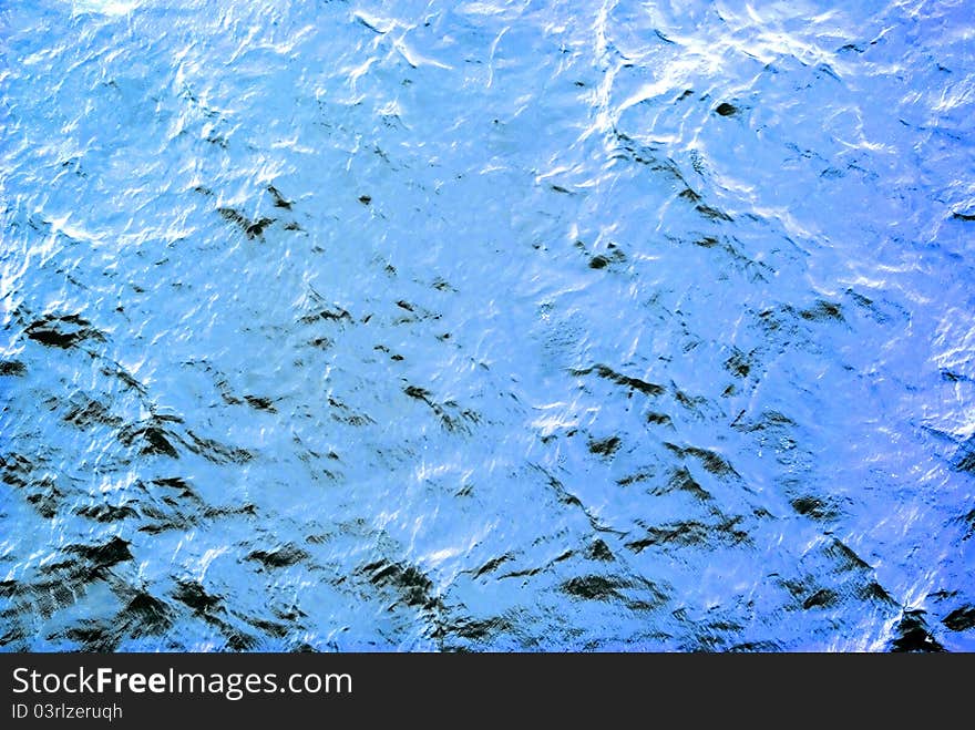 A full frame image of the sea showing the water texture. A full frame image of the sea showing the water texture.