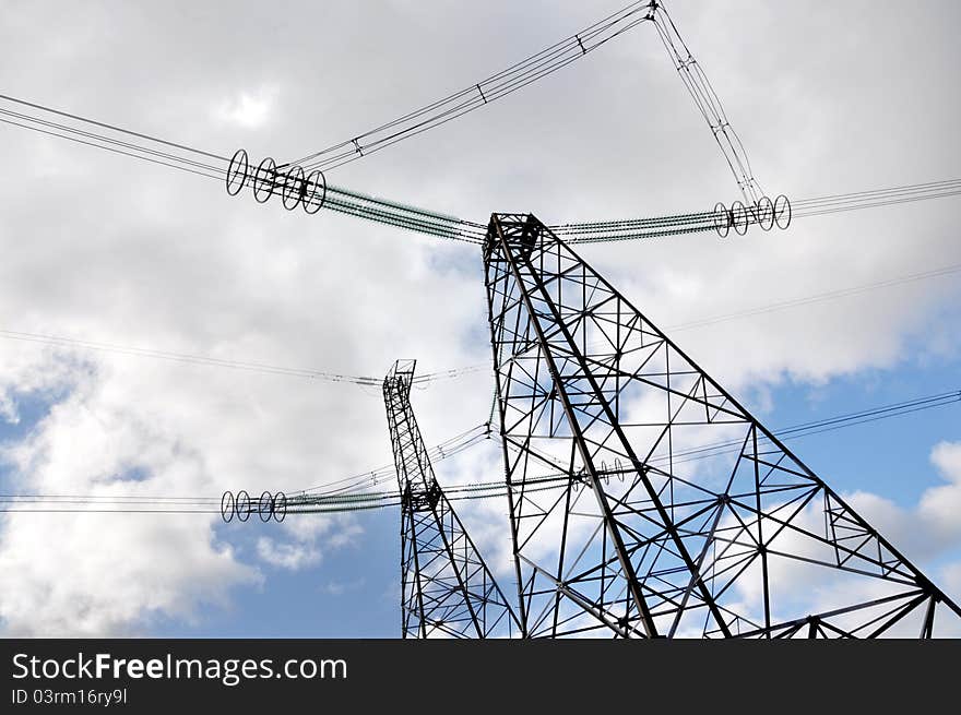 Column of a high-voltage line