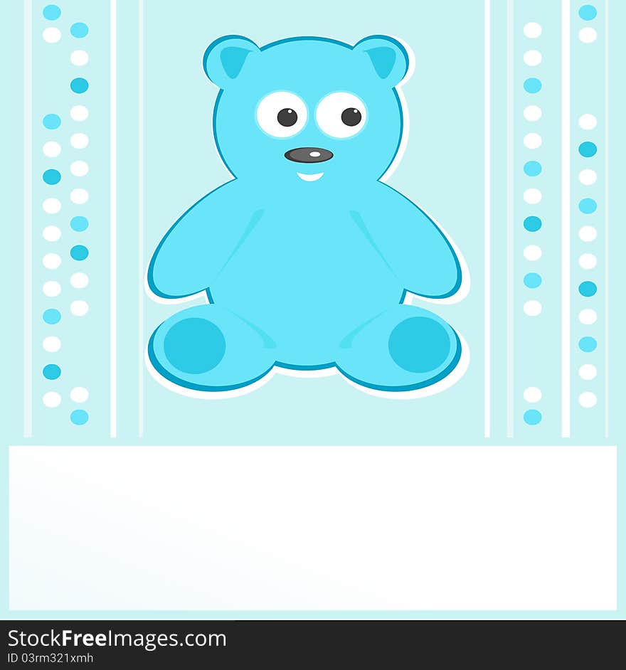 Teddy Bear For Baby Boy Arrival Announcemen